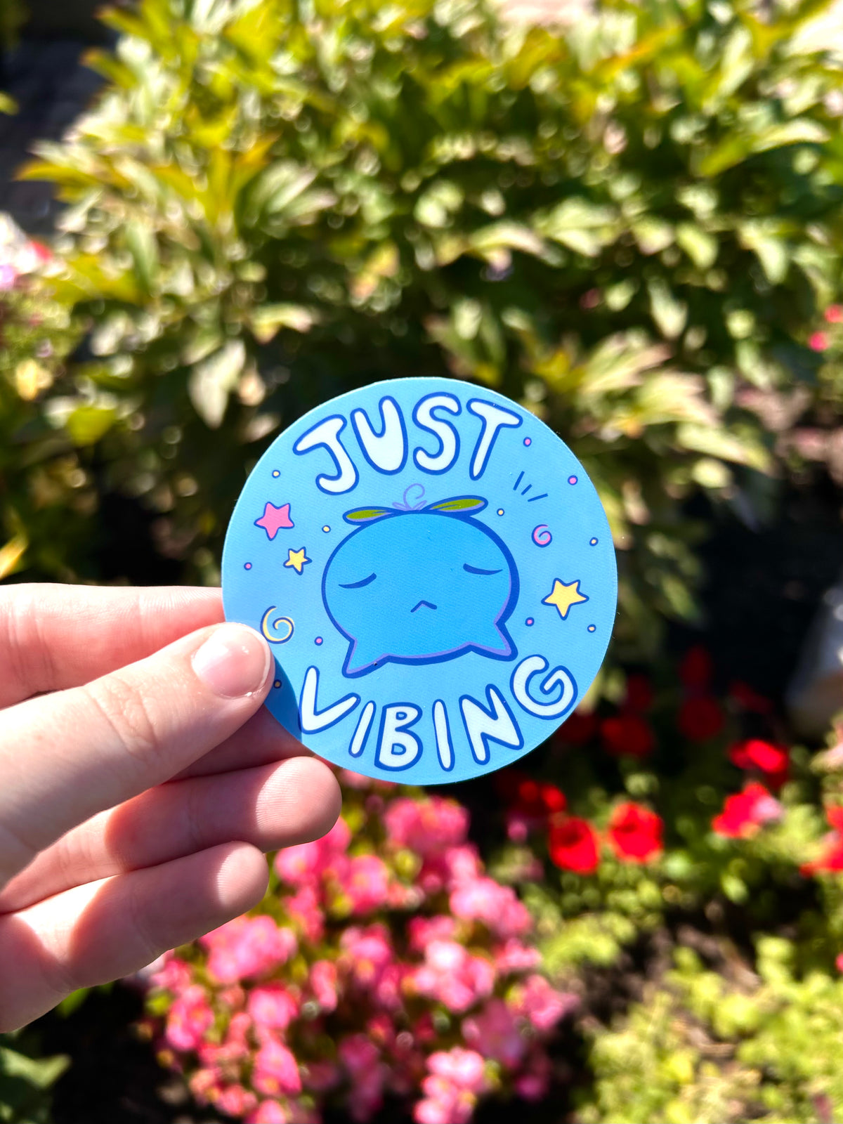 Just Vibing Berry Individual Sticker